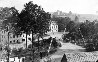 Bahnübergang Erfenschlager Straße in Einsiedel vor 1937