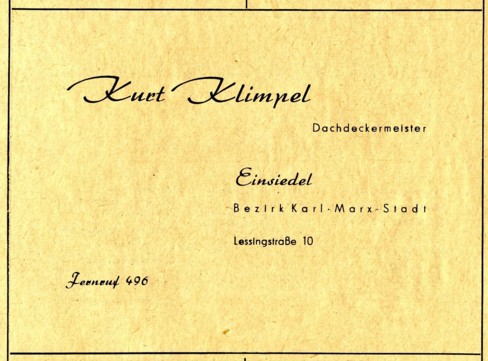 Werbung Kurt Klimpel 1955