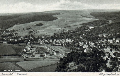 Luftbild Siedlung und Mittelort Einsiedel um 1933