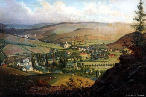 Gemälde Einsiedel, Mittelort um 1870