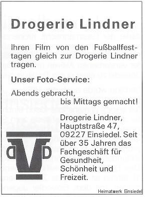 Annonce Drogerie Lindner 1993