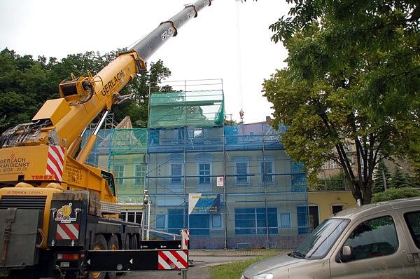 Neubau Dachstuhl auf dem ehemaligen Reinicke-Haus