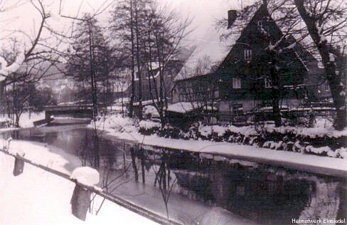 Winteraufnahme Lang-Häusel in den 1950er Jahren