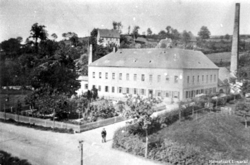 Wattefabrik Hahn in Einsiedel 1896