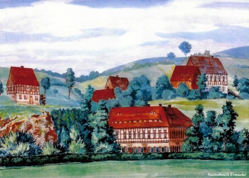 Gemälde Niedere Mühle Einsiedel