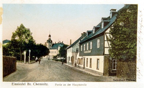 Blick Richtung Rathaus Einsiedel