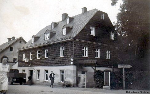 Restaurant zum Bahnhof in Einsiedel in den 1930er Jahren