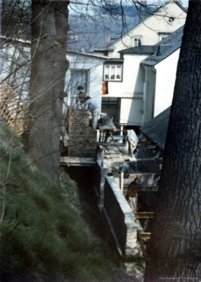 Räuchereianbau bei der Fleischrei Edel in Einsiedel 1985