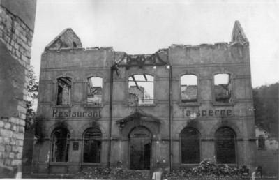 Ruine des Restaurant zur Talsperre in Einsiedel um 1946