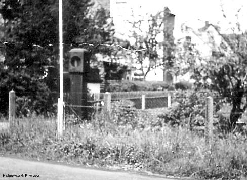 Ehemalige Zapfsäule im Grundstück Hauptstr. 93 in Einsiedel 1986