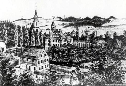 Holzstich Uhlmann-Haus um 1840