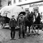 Planwagen der Brauerei Schwalbe in Einsiedel