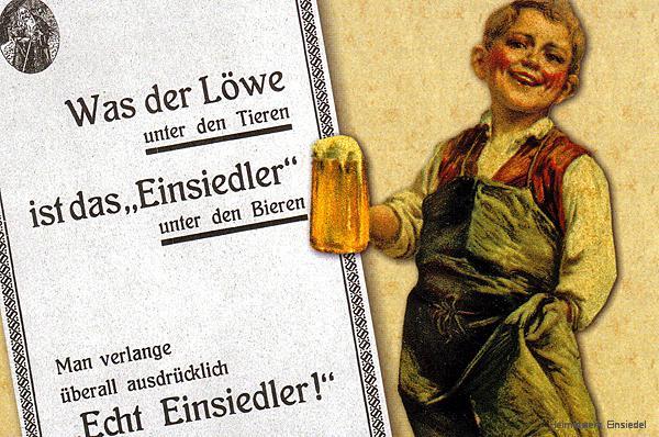 Werbung Einsiedler Biere auf dem fernsprechverzeichnis 1929