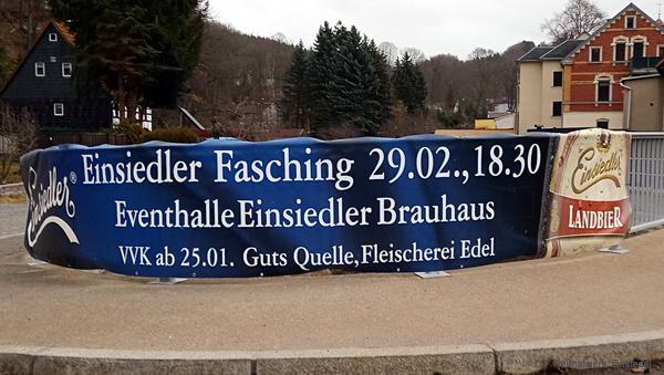Werbebanner Einsiedler Fasching 2020