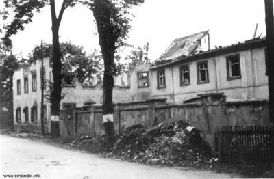 Ruine der Druckerei Baßler 1945