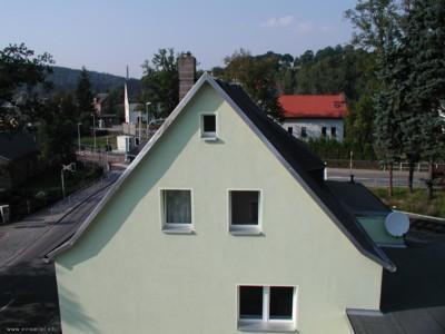 Dachfensterblick aus Einsiedler Hauptstr. 89 auf 87 im September 2005