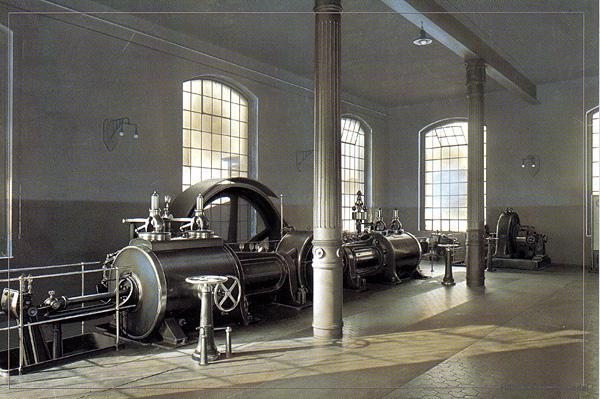 Dampfmaschine im volkseigenen Einsiedler Brauhaus, Baujahr 1924