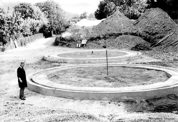 Fundamente für Heizöllagertanks im volkseigenen Einsiedler Brauhaus im Sommer 1973