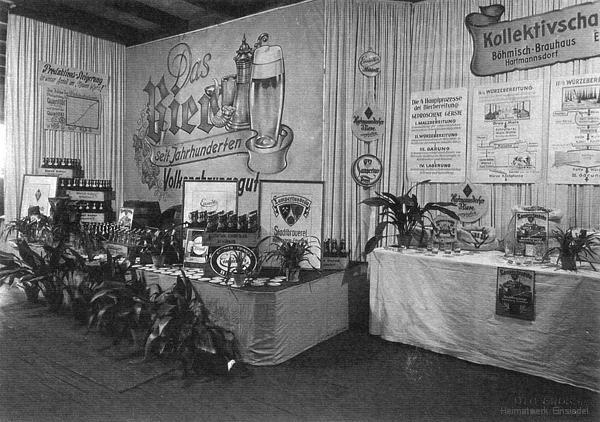 Das Einsiedler Brauhaus, noch nicht volkseigen, auf einer Kleinmesse 1954.