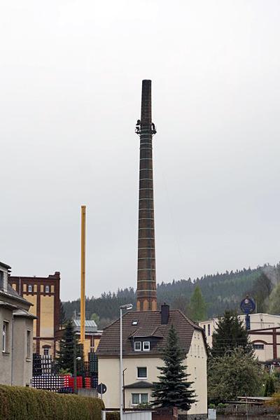 Teilabtrag des Schornsteins im Einsiedler Brauhaus 2017