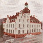 Rathaus Einsiedel - eine Lithogafie von 1901