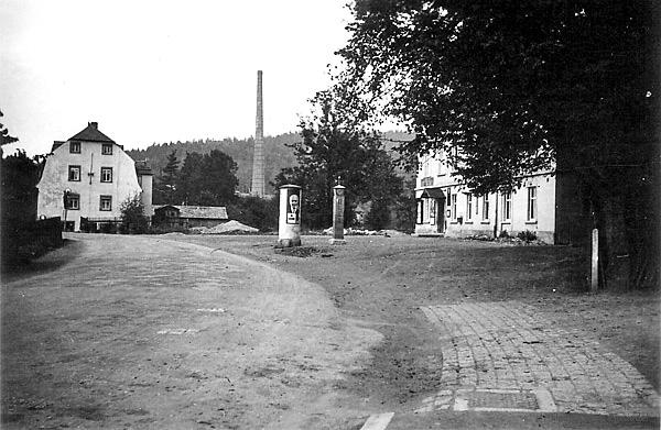 Straßenführung in Einsiedel, Unterdorf, bis 1938, vor dem Bau der Entlastungsstraße