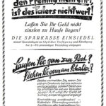 Werbeanzeige der Sparkasse und Gemeindegirokasse Einsiedel 1926