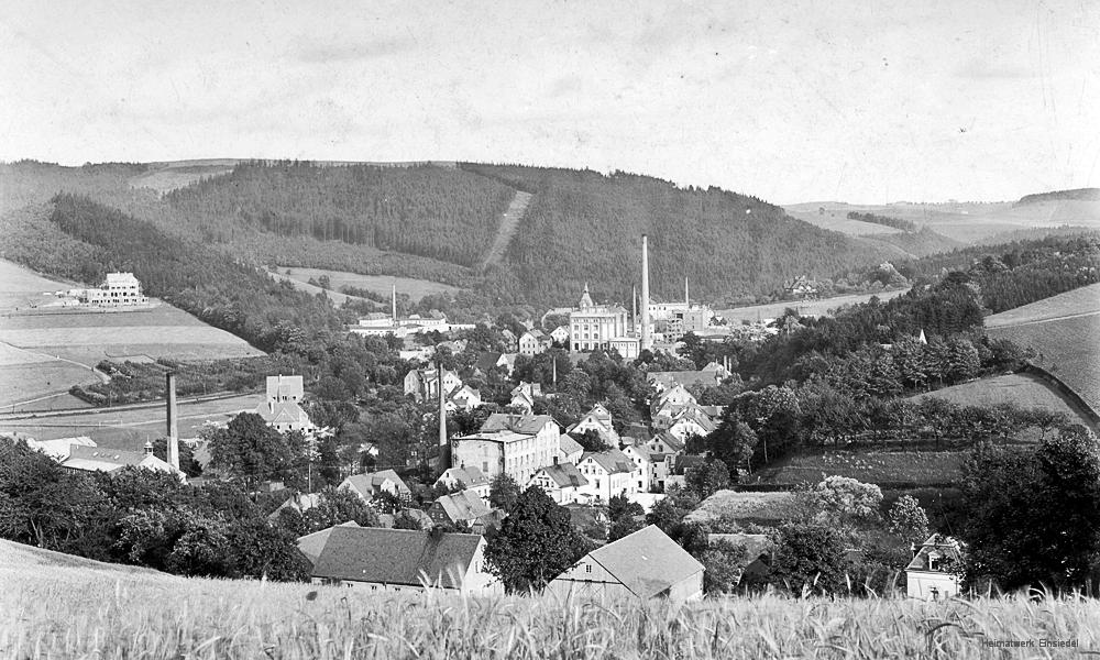 Einsiedel Blick ins Oberdorf 1908