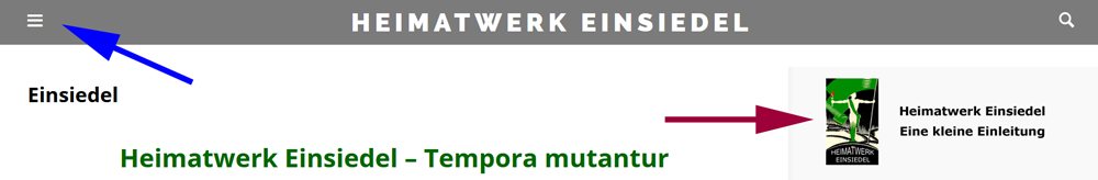 Beginnen: Auswahlpfeile als Hinweis