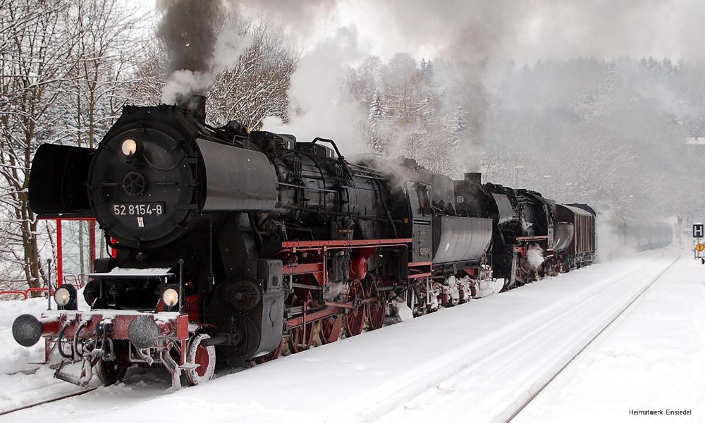 Vorspannfahrt im Bahnhof Einsiedel 2006