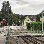 Fußgängerbrücke Bü Einsiedel wegen Sperrung - Bilder vom Tage