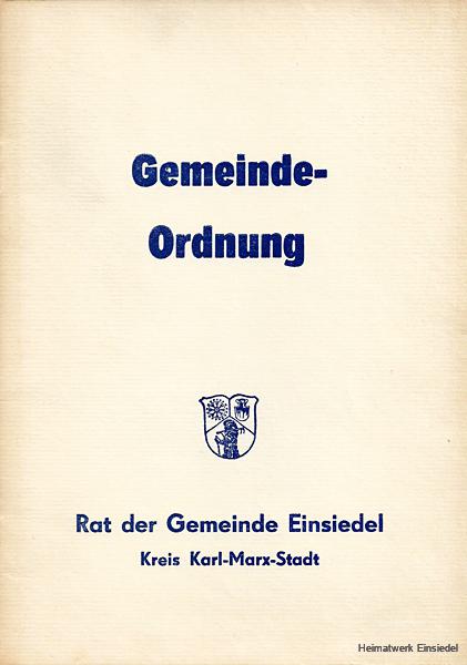 Gemeindeordnung Einsiedel 1980