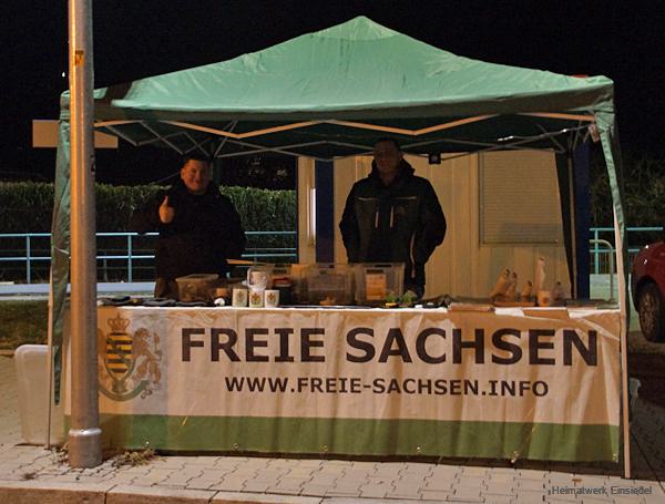 Infostand der "Freien Sachsen"