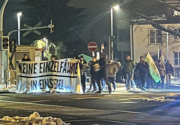Demonstration in Einsiedel, 25. Januar 2023