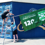 Banner anbringen - Bilder vom Tage