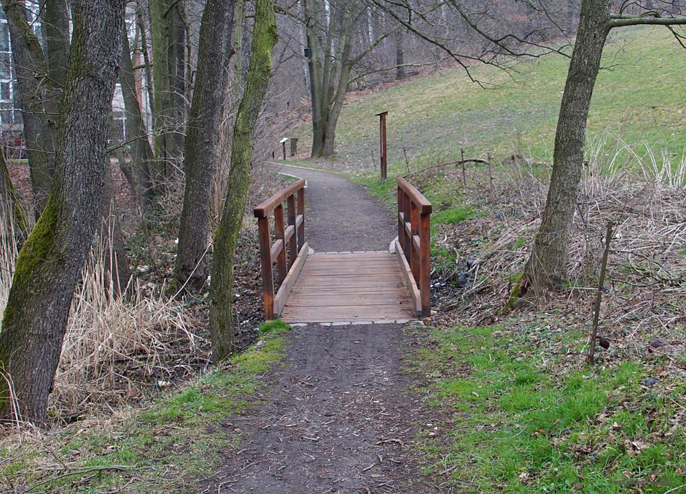 Intakte Brücke am Papierteich - Bilder vom Tage