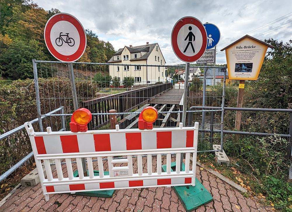 Wexbrücke in Einsiedel gesperrt - Bilder vom Tage