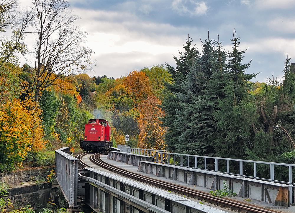 WFL-Lok solo auf Brücke km 10,5 - Bilder vom Tage