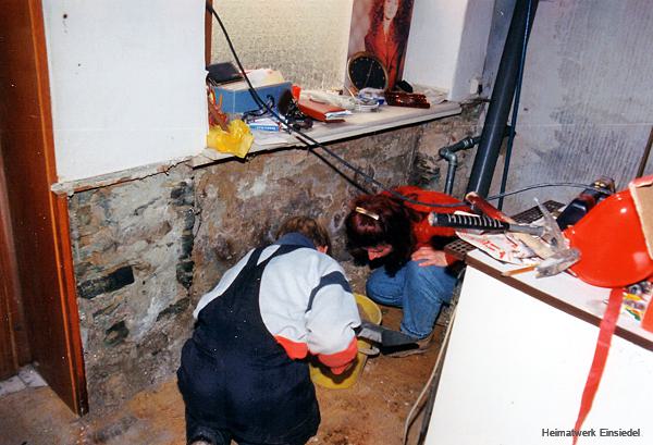 Sanierungsarbeiten im Friseursalon Andrea Hamar in Einsiedel 1996