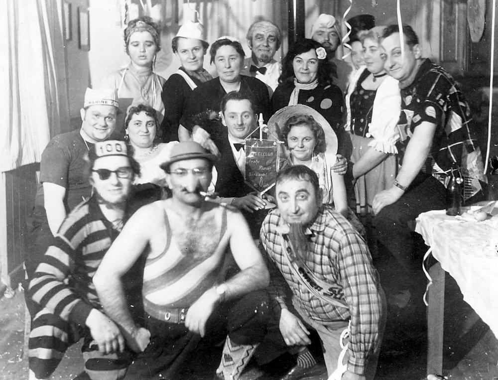Die Kegelgruppe "Frohe Runde" beim Fasching