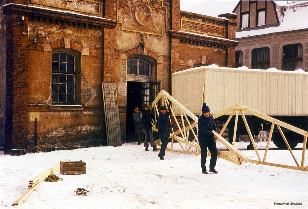 Dachbinder für die neue Kegelbahn
