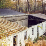 Rohbau der Kegelbahn Einsiedel um 1975