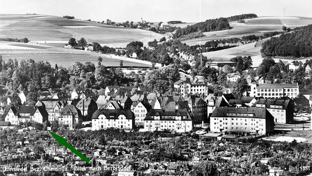Blick nach Berbisdorf um 1931