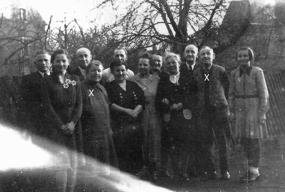 Gruppenbild, u.a. Meta und Wilhelm Franke