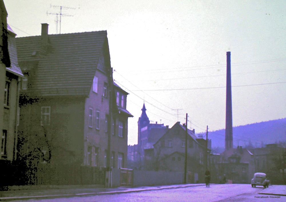 Abgetragene Ruine Neue Straße 29 in Einsiedel nach 1960.