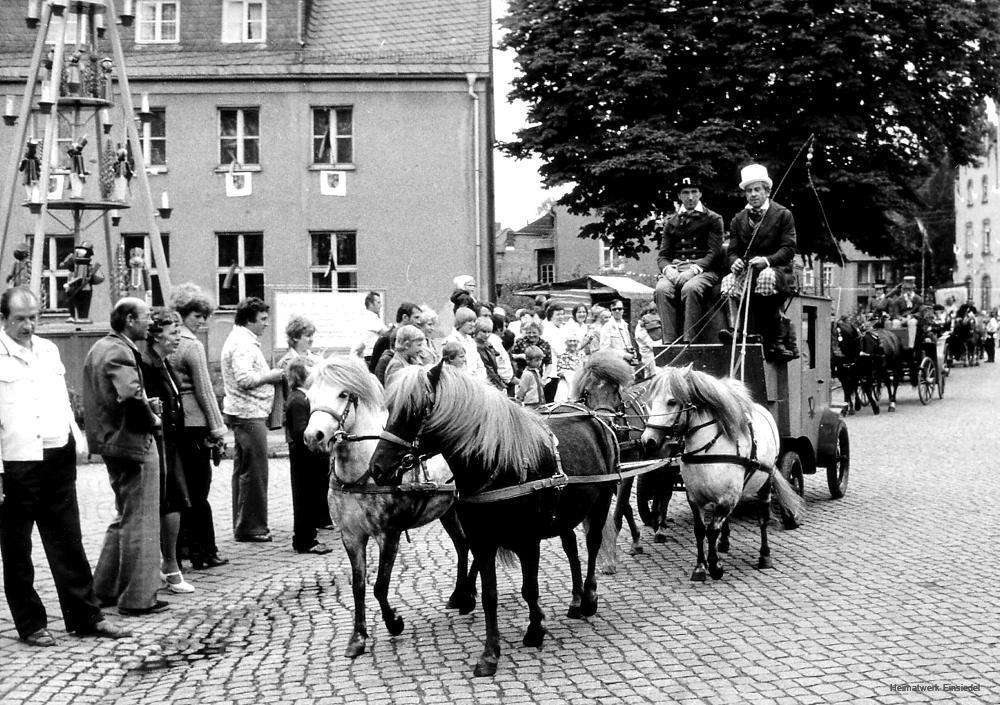 Postkutsche – Pony-Vierspänner, Einsiedel 1980