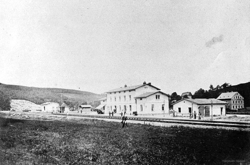 Bahnhof Einsiedel um 1875