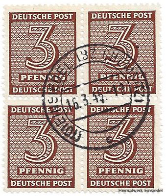 Frühe Briefmarken der SBZ, Einsiedel 1945