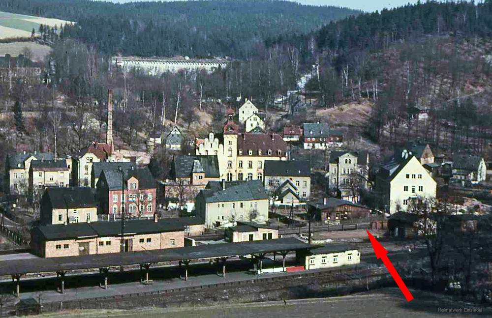Postbaracke in Einsiedel um 1954