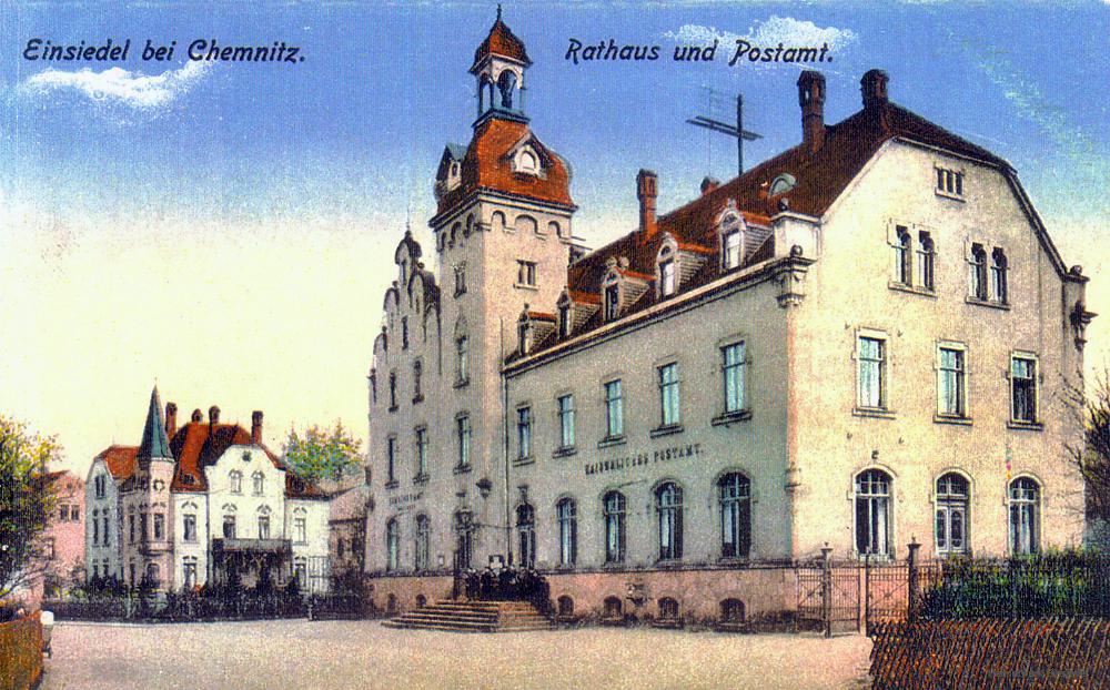 Rathaus Einsiedel mit Kaiserlicher Post